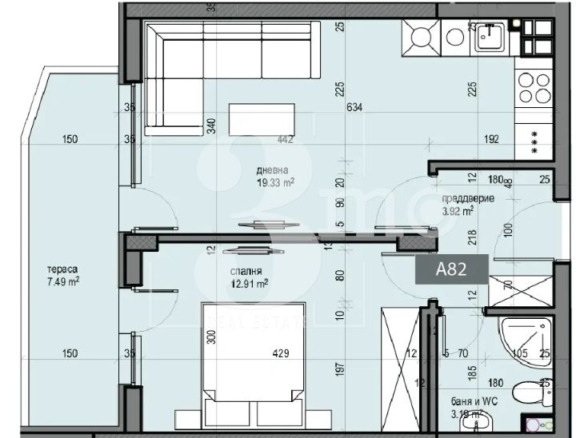 3mo Амалтея продава двустаен апартамент в нова, модерна сграда в ж.к. "Люлин"-5, гр. София - 0