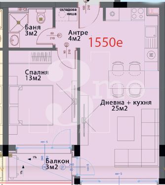 Продава двустаен апартамент в нова сграда, кв. Модерно предградие - 0