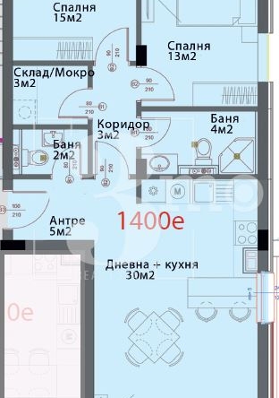 3mo Амалтея продава просторен тристаен апартамент в кв. Модерно предградие, гр. София - 0