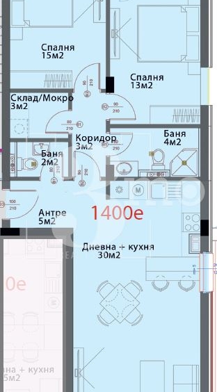 3mo Амалтея продава просторен тристаен апартамент в кв. Модерно предградие, гр. София - 0