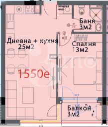 Продава двустаен апартамент в нова сграда, кв. Модерно предградие - 0
