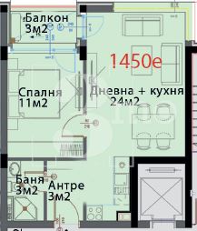 Продава двустаен апартамент в нова сграда, кв. Модерно предградие - 0
