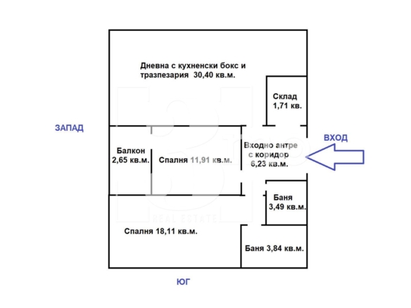 Тристаен слънчев апартамент за продажба в сграда до вход на метростанция в ж.к. Люлин, град София - 0