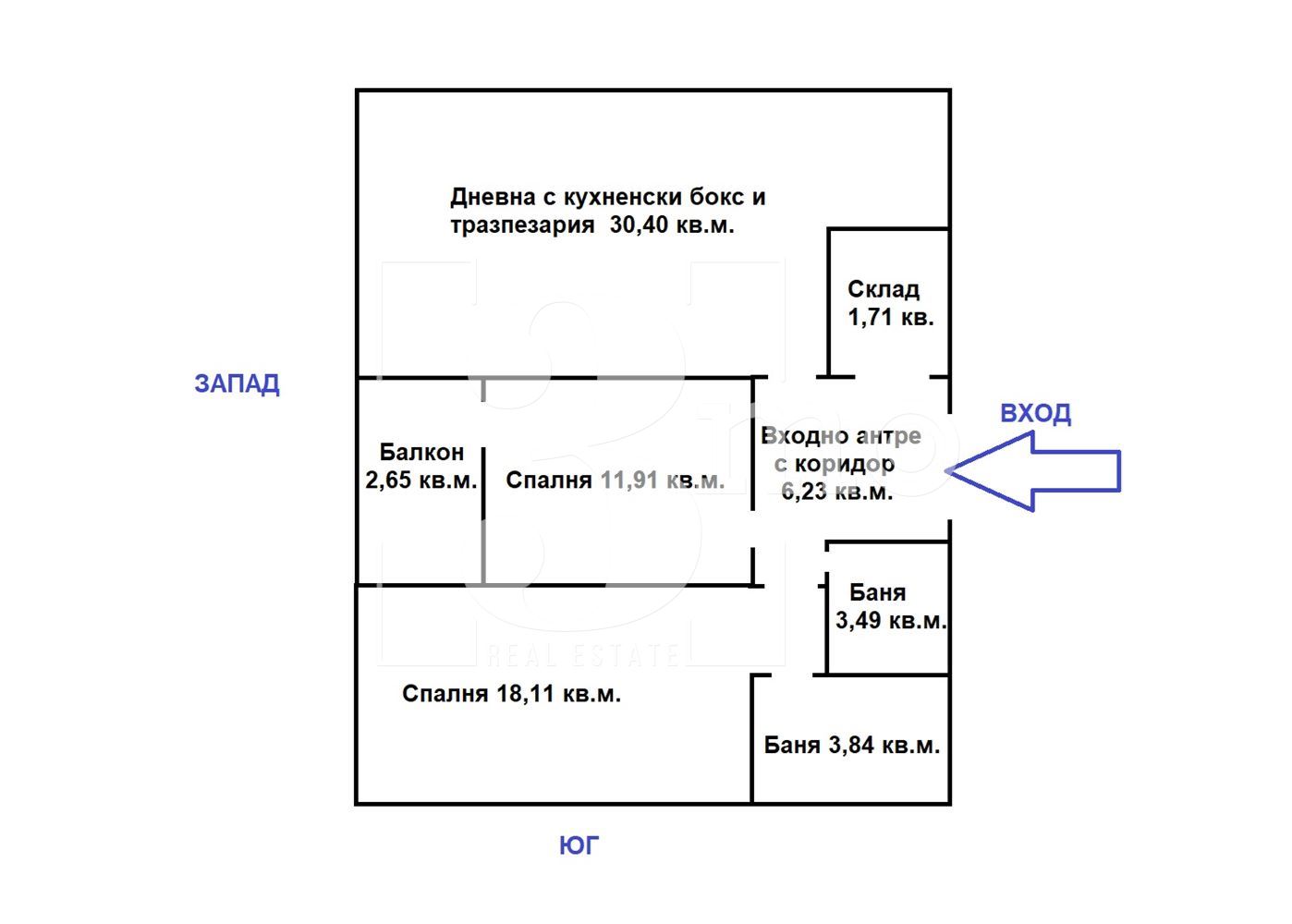 Тристаен слънчев апартамент за продажба в сграда до вход на метростанция в ж.к. Люлин, град София-0 Тристаен слънчев апартамент за продажба в сграда до вход на метростанция в ж.к. Люлин, град София - 0