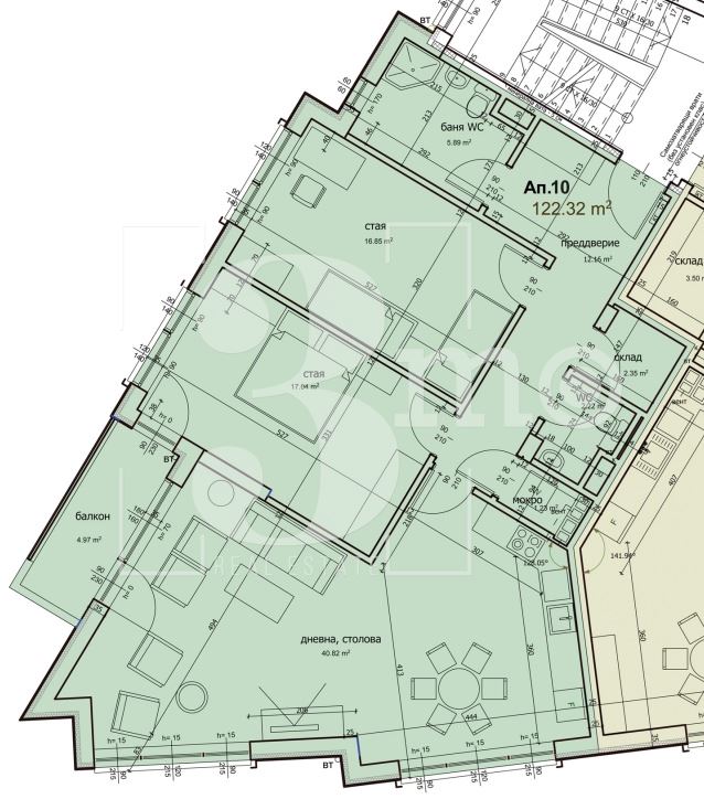 Тристаен апартамент с Акт 14, за продажба в ж.к. Люлин-център, гр. София - 0