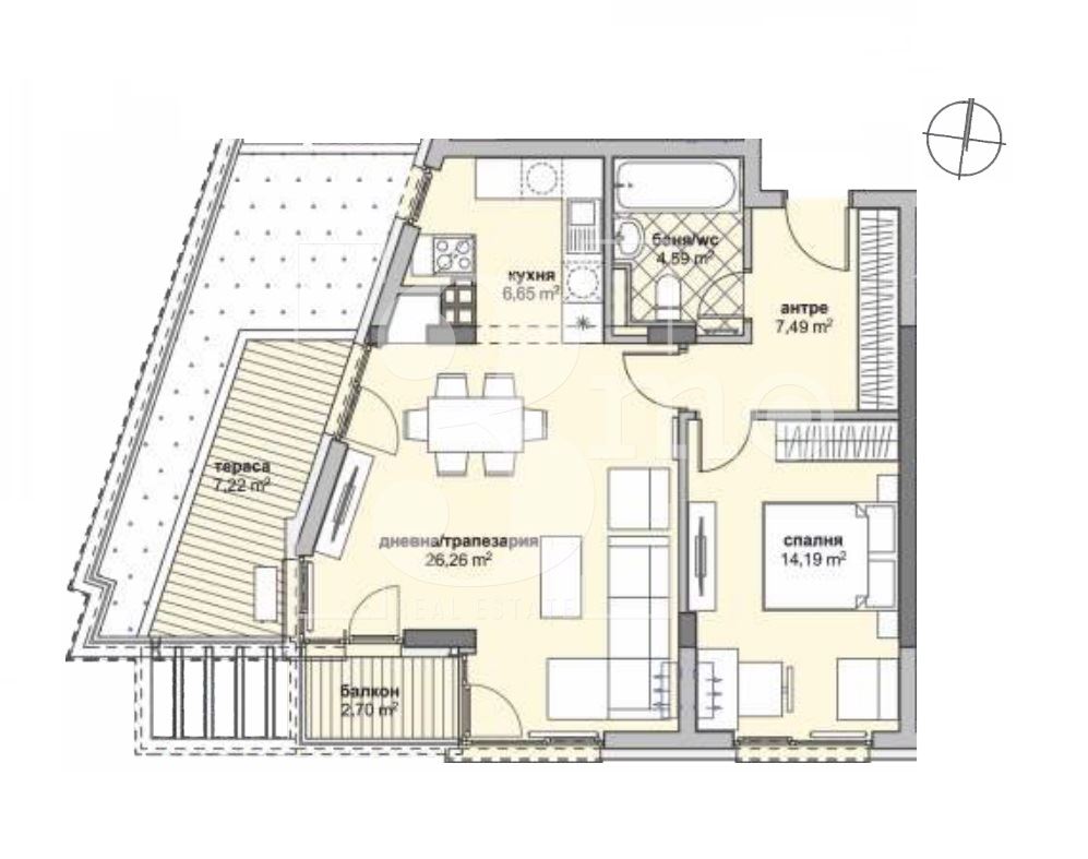 Двустаен южен апартамент в модерна сграда в ж.к. Люлин, град София - 0