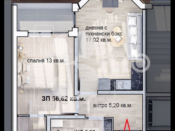 Продава двустаен апартамент в нова тухлена сграда в ж.к. Люлин-10, София - 0