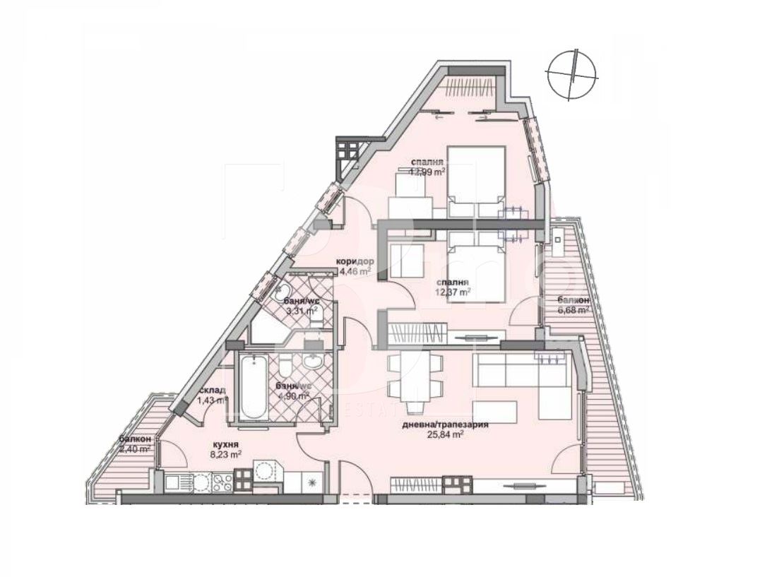 Тристаен апартамент с уникална панорама в ж.к. Люлин, град София - 0