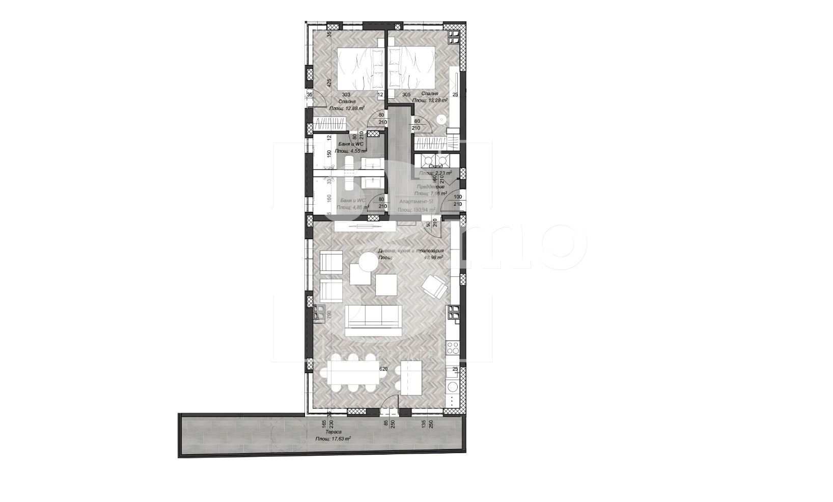 Тристаен апартамент в модерна сграда в широк център, град София - 0