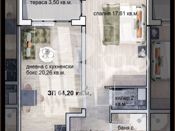 Продава изгодно двустаен апартамент в нова сграда в ж.к. Люлин-10, София - 0