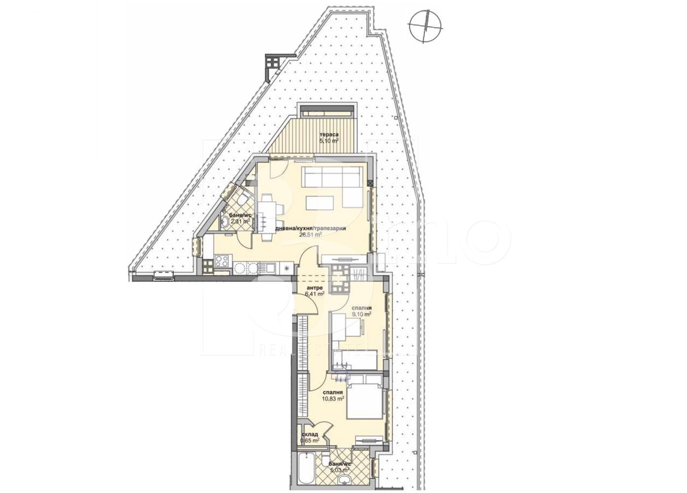 Тристаен апартамент за продажба в ж.к. Люлин, град София - 0