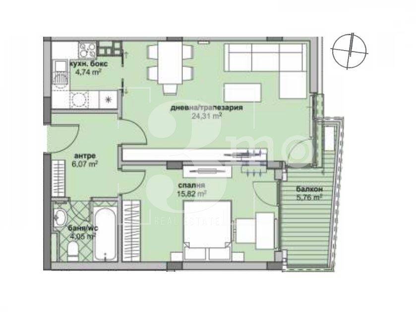 Двустаен апартамент в луксозна сграда в ж.к. Люлин, град София - 0