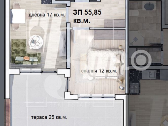Продава двустаен апартамент в нова сграда в ж.к. Люлин -10, София - 0