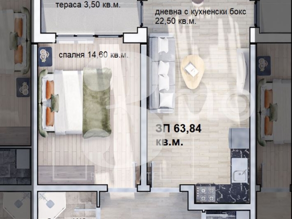 Продава изгодно двустаен апартамент в нова сграда в ж.к. Люлин-10, София - 0