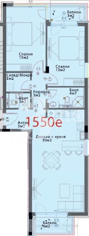Продава просторен, тристаен апартамент в нова сграда, кв. Модерно предградие-0 Продава просторен, тристаен апартамент в нова сграда, кв. Модерно предградие - 0