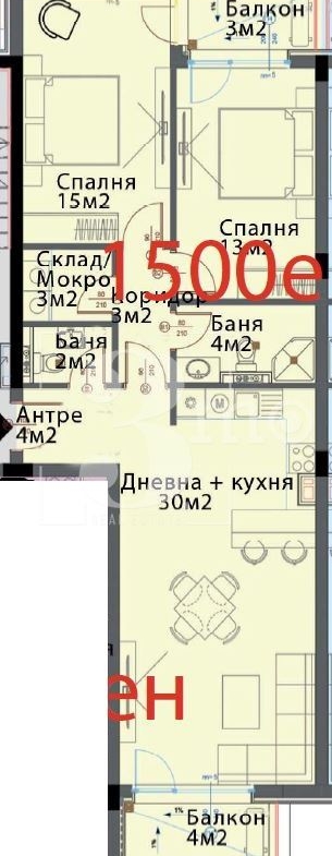 3mo Амалтея продава тристаен апартамент в нова сграда в кв. Модерно предградие, гр. София