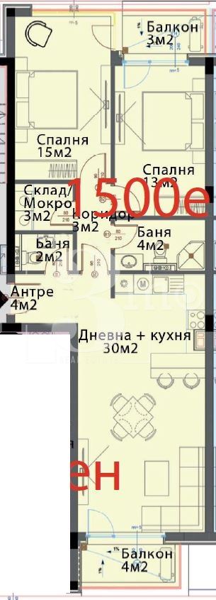 3mo Амалтея продава тристаен апартамент в нова сграда в кв. Модерно предградие, гр. София-0 3mo Амалтея продава тристаен апартамент в нова сграда в кв. Модерно предградие, гр. София - 0