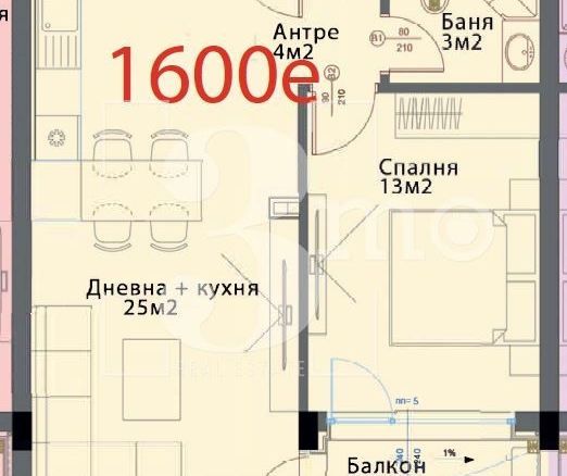 3mo Амалтея продава двустаен апартамент в нова сграда, кв. Модерно предградие - 0