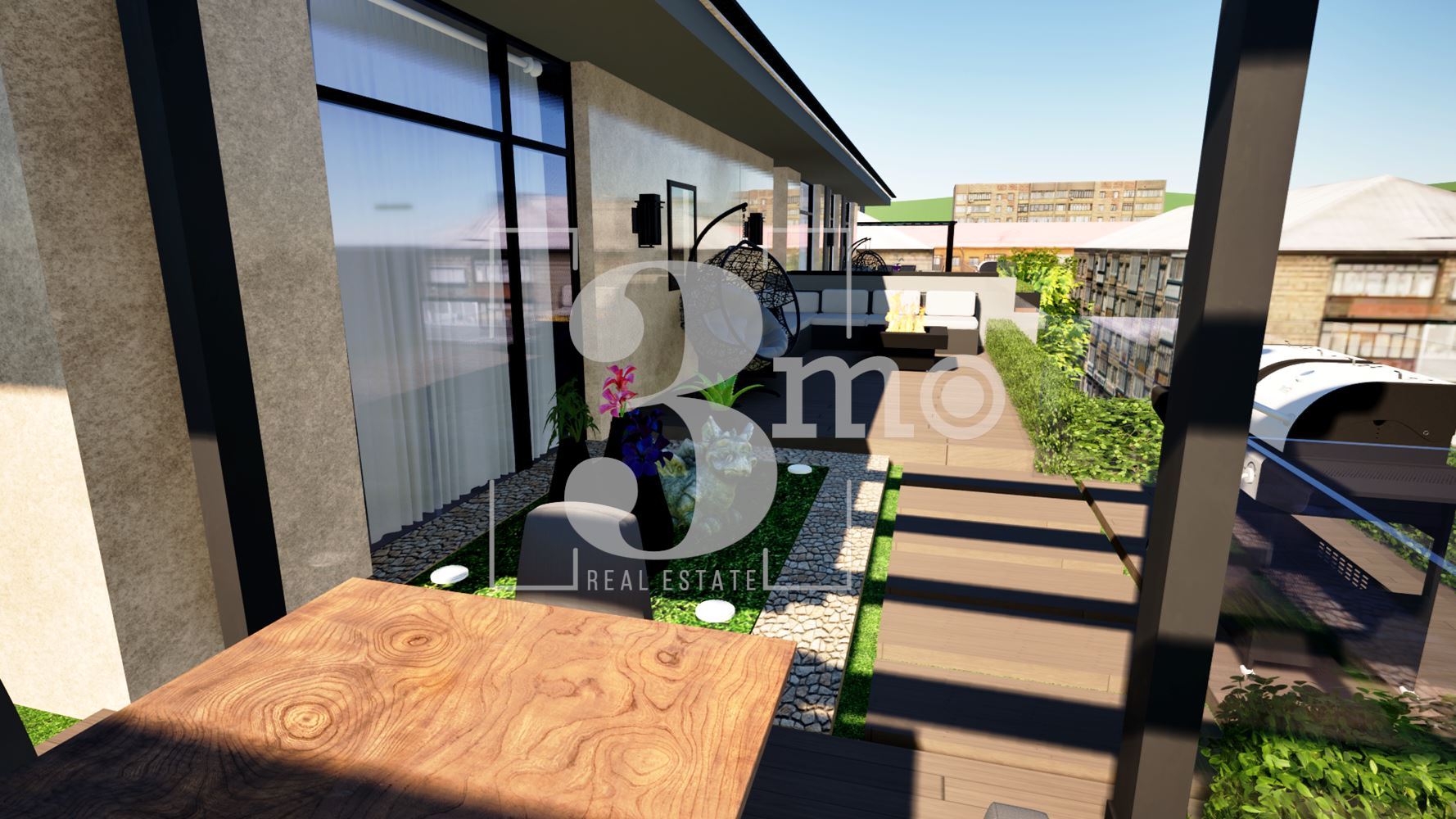 Тристаен южен апартамент в затворен бутиков комплекс до входа на метростанция в град София - 0