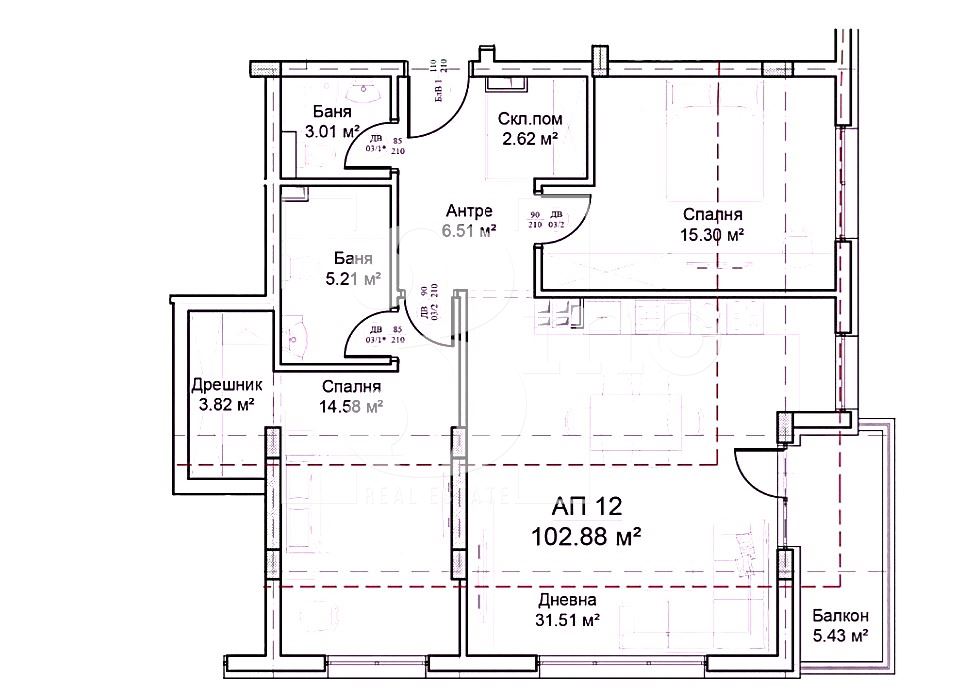 Тристаен южен апартамент в затворен луксозен бутиков комплекс в столицата - 0