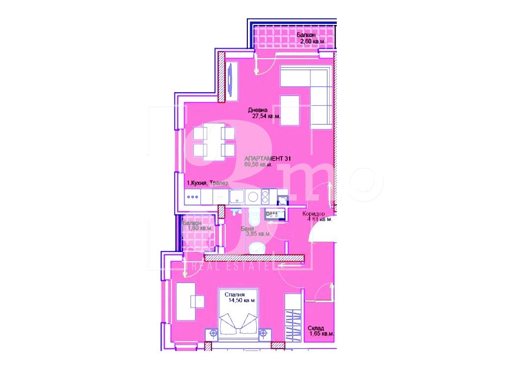 Двустаен апартамент в нова модерна сграда пред Акт 15 в ж.к. Люлин, град София - 0