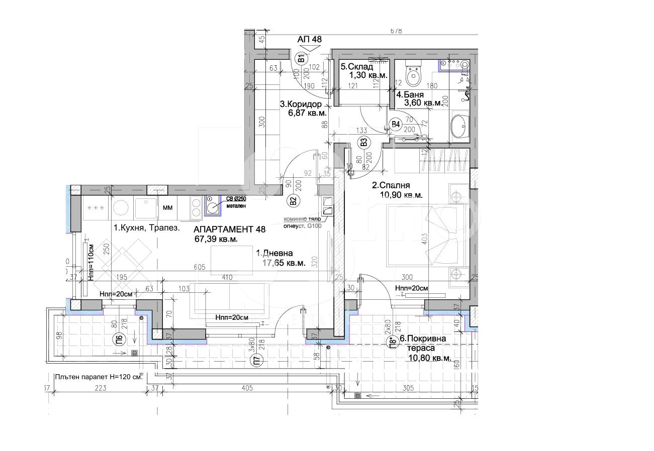 Двустаен светъл апартамент в сграда пред Aкт 15 в ж.к. Люлин, град София - 0