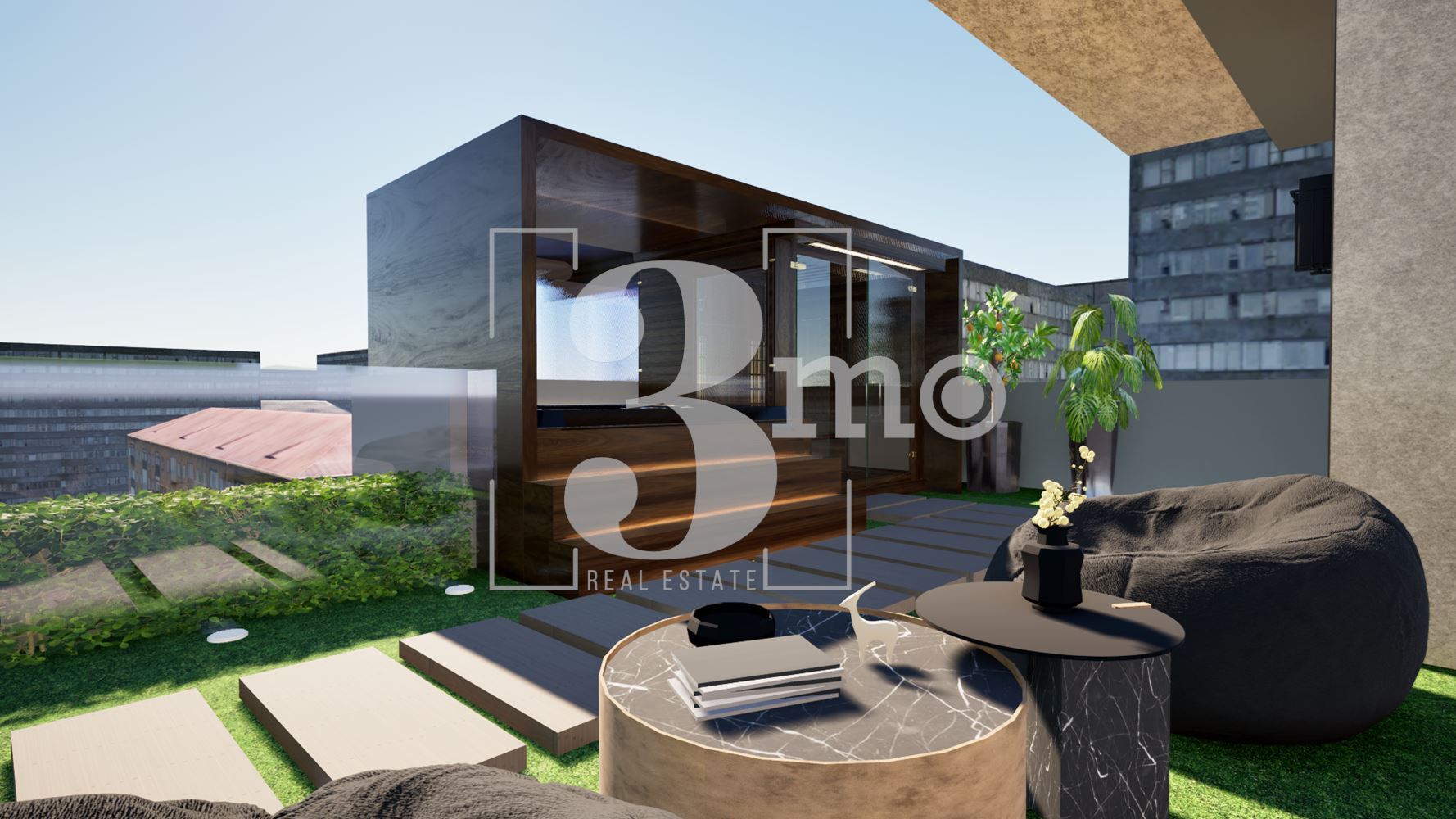 Тристаен южен апартамент в затворен бутиков комплекс до входа на метростанция в град София - 0