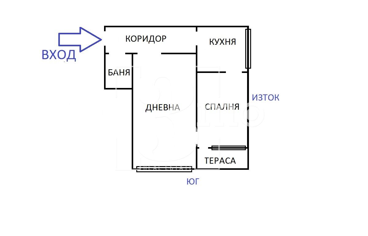 Двустаен апартамент в ж.к.Красна поляна 1 - 0