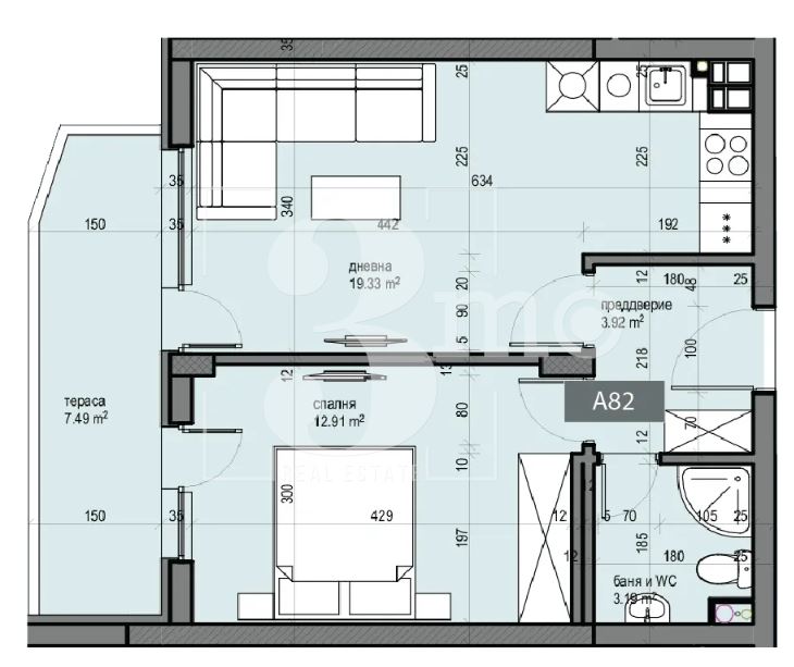 3mo Амалтея продава двустаен апартамент в нова, модерна сграда в ж.к. "Люлин"-5, гр. София - 0