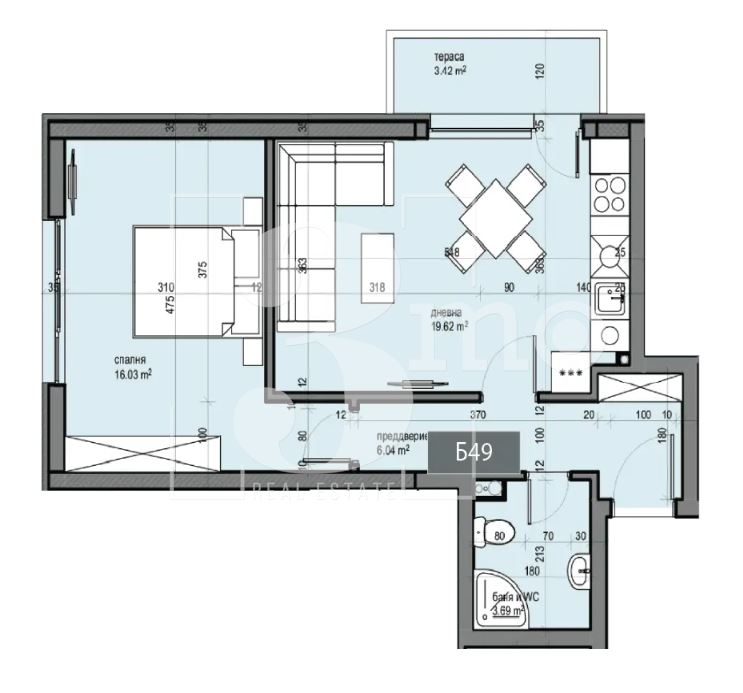 Двустаен апартамент за продажба в затворен комплекс в ж.к. "Люлин"-5, София - 0