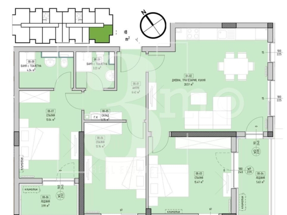 3mo Амалтея продава четиристаен тухлен апартамент в ж.к. Малинова долин - 0