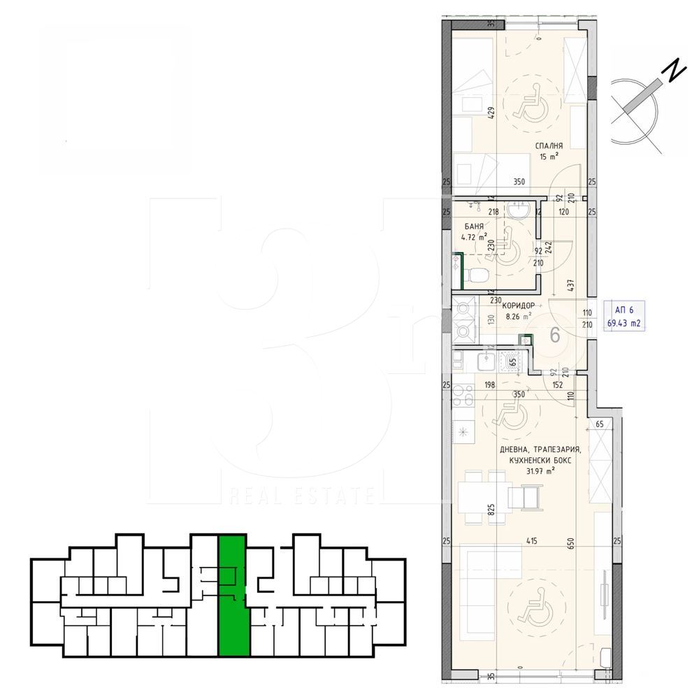 3mo Амалтея продава двустаен тухлен апартамент в ж.к. Малинова долина. - 0