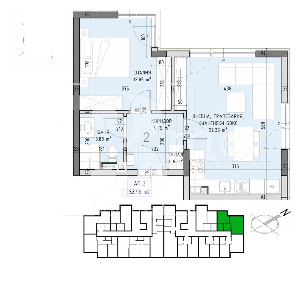 3mo Амалтея двустаен тухлен апартамент в ж.к. Малинова долина. - 0