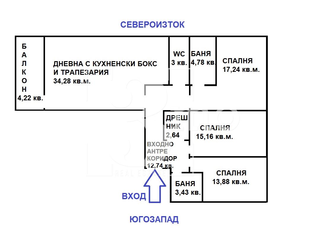 Четиристаен апартамент за продажба до вход на метростанция в ж.к. Люлин, град София - 0