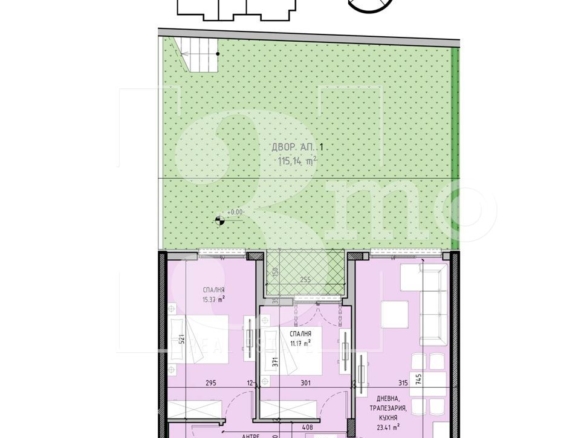 3mo Амалтея предлага тристаен апартамент с двор в новостроящ се комплекс в ж.к. Малинова долина - 0