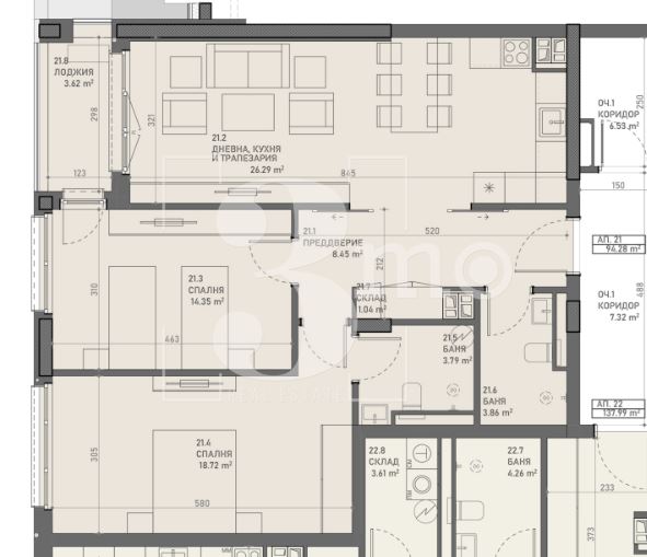Апартамент с две спални в Зона Б-19 – простор, функционалност и отлична локация - 0