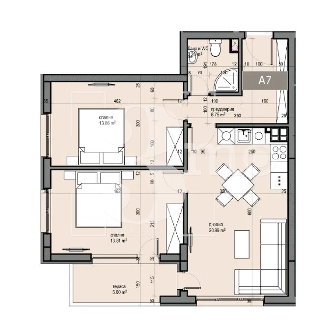 2-стаен - София - 0