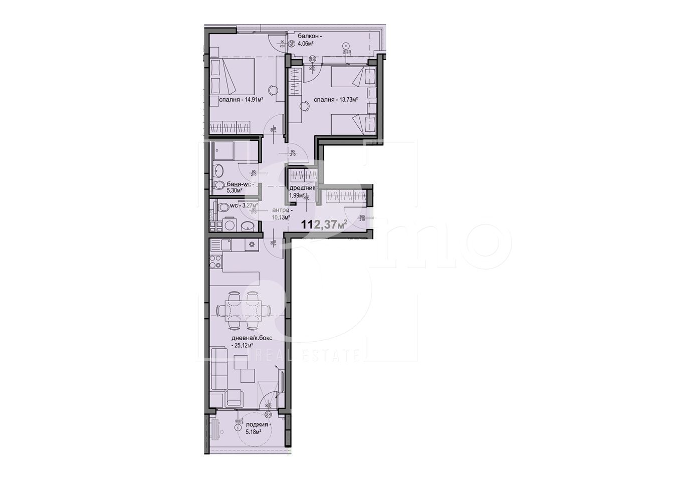 3mo Амалтея продава тристаен непреходен апартамент в нова сграда в ж.к. Люлин, град София - 0
