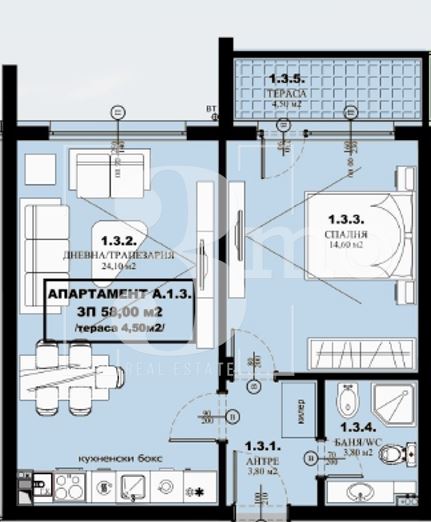 „3mo“ недвижими имоти предлага за продажба двустаен апартамент, находящ се в с. Гара Елин Пелин - 0