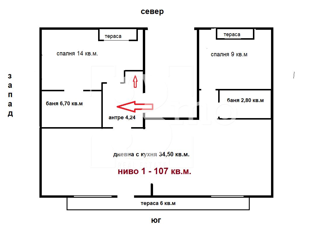 Продава просторен четиристаен мезонет в Банишора, София - 0