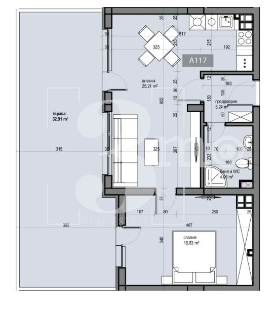 Продава двустаен апартамент с панорамна тераса в затворен комплекс в ж.к. Люлин-5, София - 0