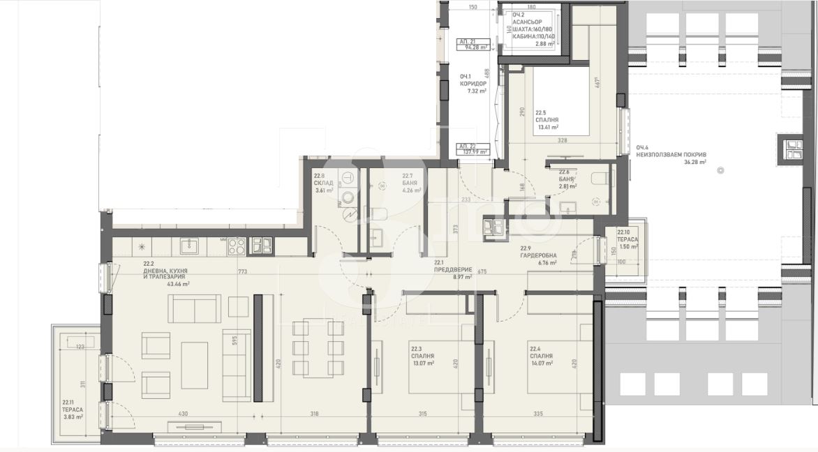 Апартамент с три спални в Зона Б-19 – простор, функционалност и отлична локация - 0