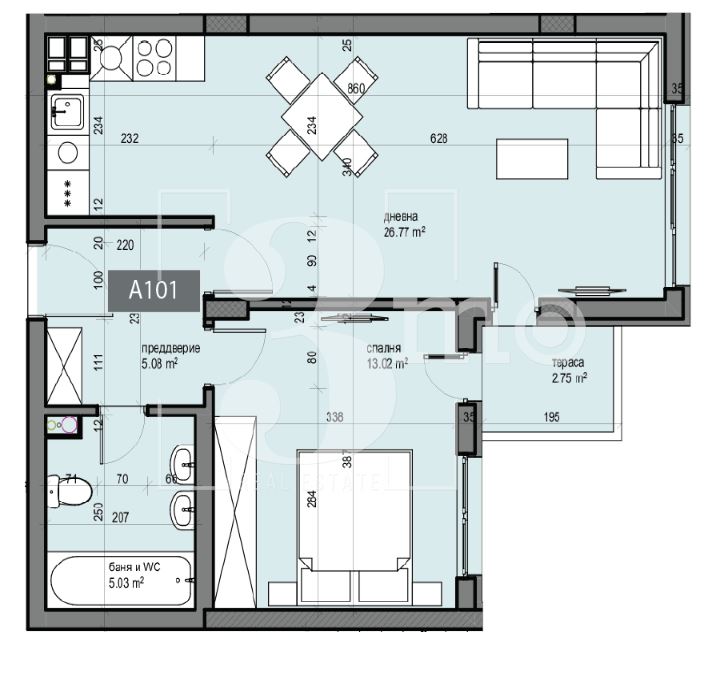 Продава слънчев двустаен апартамент в затворен комплекс в ж.к. Люлин-5, София - 0