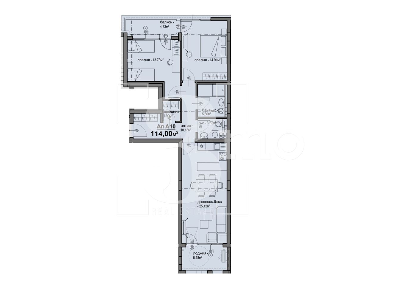3mo Амалтея предлага тристаен непреходен апартамент в нова сграда в ж.к. Люлин, град София - 0