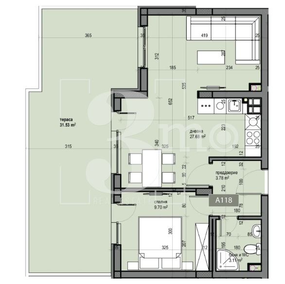 Продава двустаен апартамент с голяма тераса в затворен комплекс в ж.к. Люлин-5, София - 0