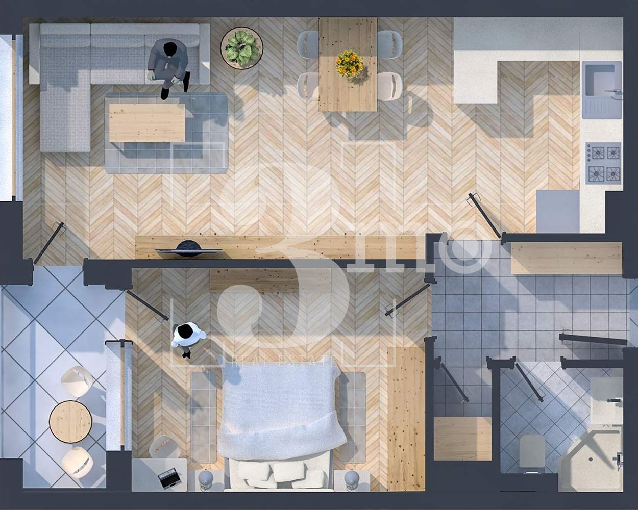 „3mo“ недвижими имоти продава двустаен апартамент, находящ се в ж.к. Дружба 2 - 0