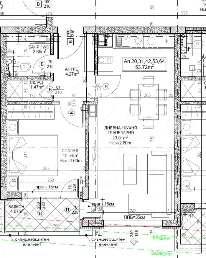 „3mo“ недвижими имоти продава двустаен апартамент, находящ се в ж.к. Дружба 2 - 0